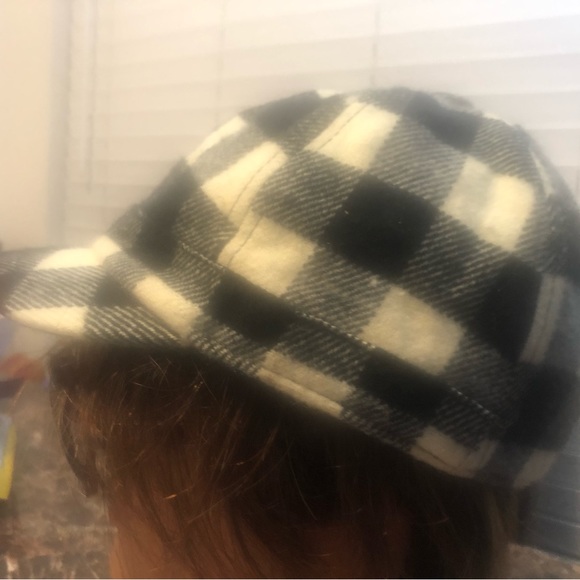 Disney Parks Mickey Mouse Women's Black & White Rhinestones Plaid Hat Size Adult - Picture 5 of 9